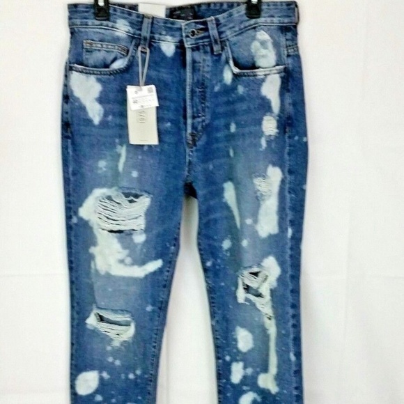 Zara Other - Zara Man Destroyed Bleached Designer Jeans Size 31